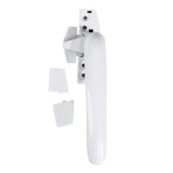 HardwareCity Wedgeless Window Handle With Latch (4 Holes) White