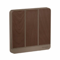 Schneider 16AX, 3 Gang Switch, Wood