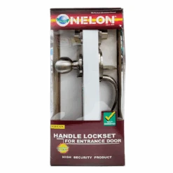 Nelon ENTRANCE LOCKSET Stainless Steel SATIN 1219 Series