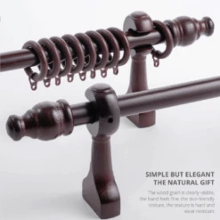 HardwareCity Wooden CURTAIN Rod Set 28MM ROSEWOOD -Locks Sales Store 1650618973 Wooden20Rod202