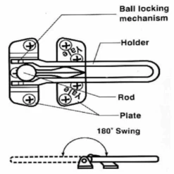 Yale VL18L US26 Door Guard Chrome Plated -Locks Sales Store 1652165091 diagram202