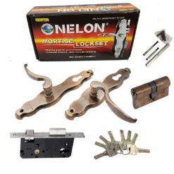 NELON High Security METAL GATE LOCK Full Set Comes With 8 PUNCHED KEYS