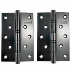 Aman BLACK STAINLESS STEEL 5" X 3-1/2" X 3MM Door Hinges PAIR