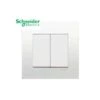 SCHNEIDER Vivace Two Gang One Way Switch White