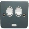 ABB 2 Gang 2 Way, 10AX Metal Clad Switch