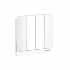 Schneider 16AX, 4 Gang Switch, White