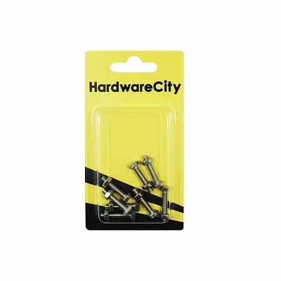 HWC SS316 Marine Fasteners, M4 X 20, Hexagon Bolts And Nut, 8PC/Pack 1 HWC SS316 Marine Fasteners, M4 X 20, Hexagon Bolts And Nut, 8PC/Pack
