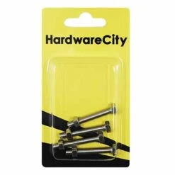 HWC SS316 Marine Fasteners, M5 X 35, Hexagon Bolts And Nut, 4PC/Pack