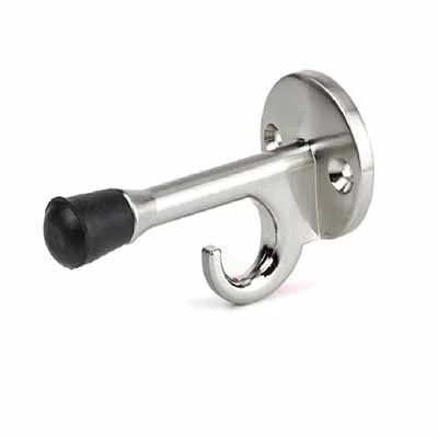 HardwareCity Door Stopper With Coat Hook Stainless Steel 1 HardwareCity Door Stopper With Coat Hook Stainless Steel