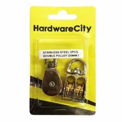 HardwareCity 20MM Chrome Double Pulley, 2PC/Pack