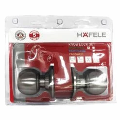 Hafele Satin Nickel Bathroom Privacy Door Knob Lock Set