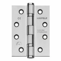 Hafele 5"/125MM X 3-1/2 X 3MM Stainless Steel Door Hinges (Pair)