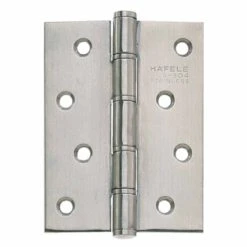 Hafele 4"/102MM X 76MM X 3MM Stainless Steel Door Hinges (Pair)